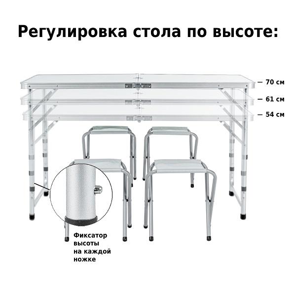 Набор мебели для пикника Green Glade M790-1, мраморный белый, Green Glade