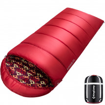 Спальный мешок Superior 400L -18, красный, правый King Camp