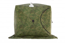 Палатка зимняя КУБ 3 Дубль (трехслойная, дышащая, камуфляж, москитная сетка)