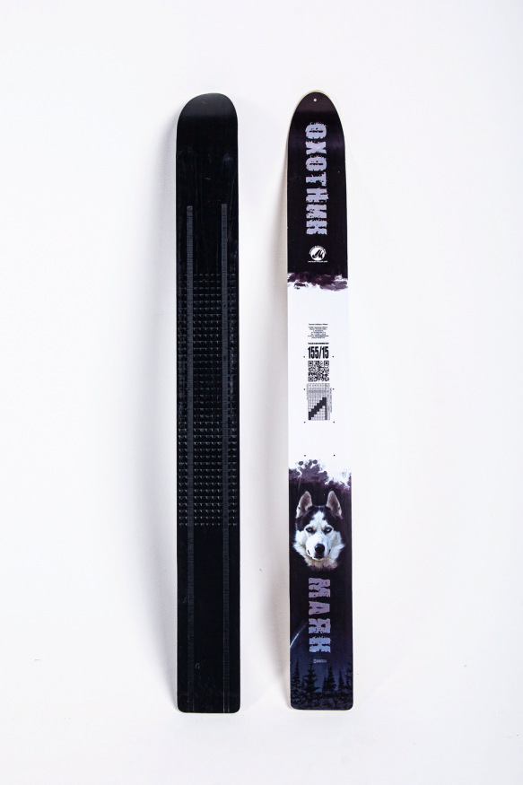 Лыжи ОХОТНИК, дерево-пластик, длина 155 см, ширина 15 см