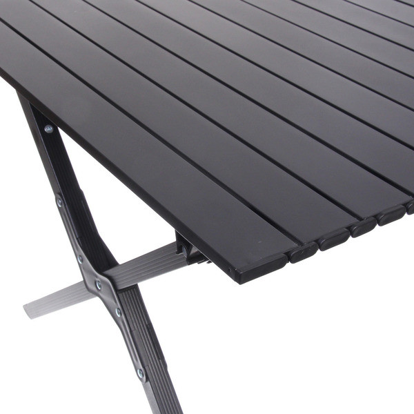 Стол кемпинговый складной, 114*59*43 см, цвет: чёрный, каркас алюминий