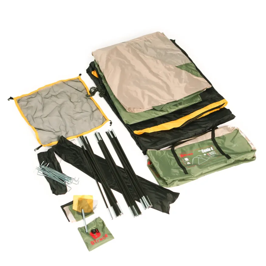 Палатка Canio 4, зеленый/бежевый, Btrace