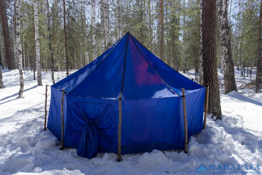 Шатер Зима с отверстием для печки